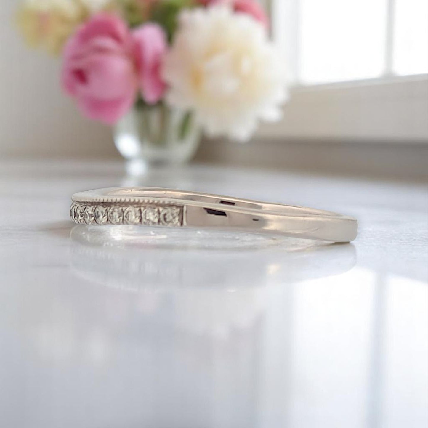 Galilee Ring | 14k White Gold | Natural Diamond | Ring