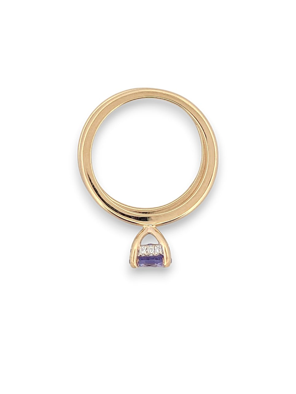 Vivienne | 14K Yellow Gold | Tanzanite and Natural Diamond | Ring