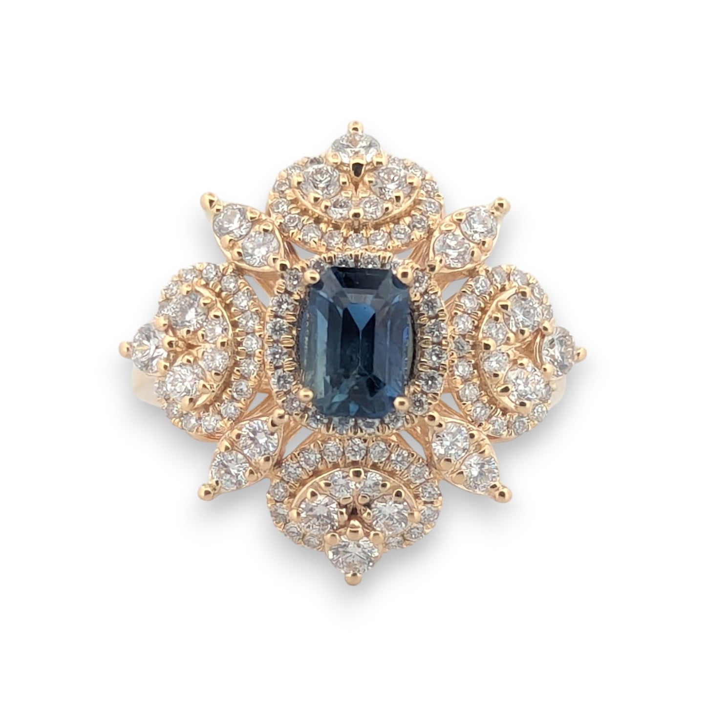 Briarcliff | 14k Yellow Gold | Sapphire and Natural Diamond | Ring