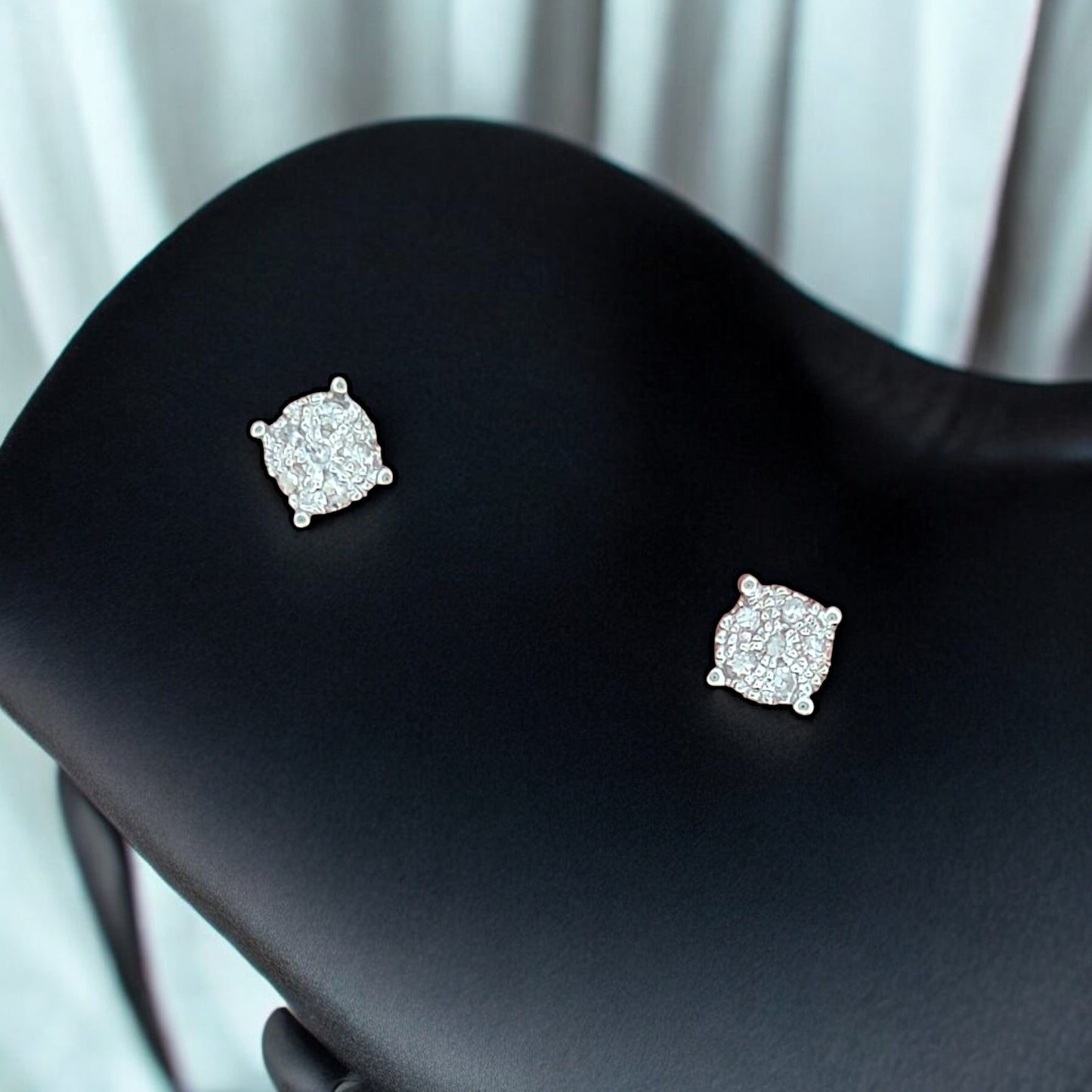 Sable | 10K White Gold Diamond Earrings, 0.06 CTW Natural Diamonds, Minimalist Studs, Everyday Jewelry, Gift for Her, Fine Jewelry