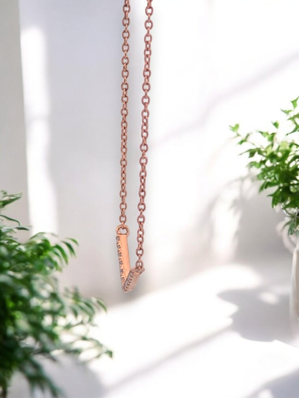 Tamsin | 10K Rose Gold | Diamond | Necklace