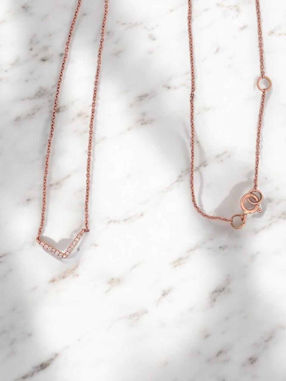 Tamsin | 10K Rose Gold | Diamond | Necklace