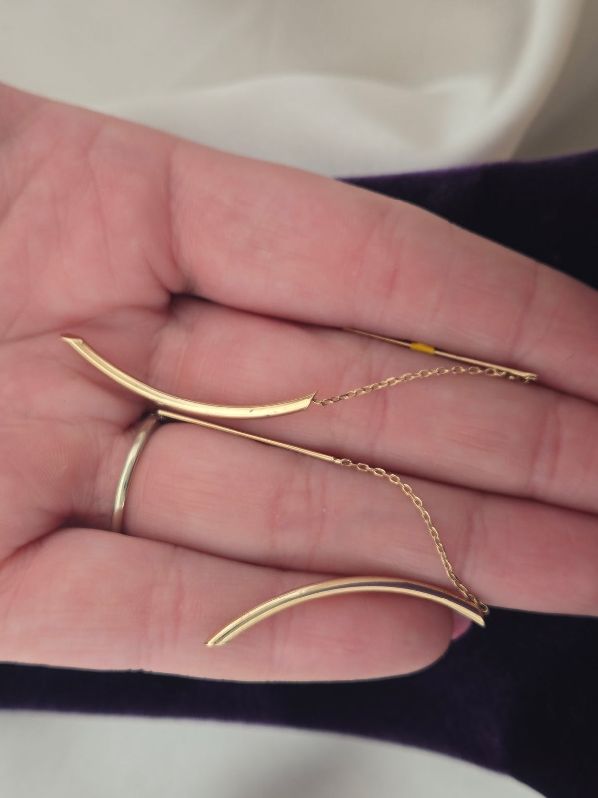Estate 14K Yellow Gold Threader Earrings