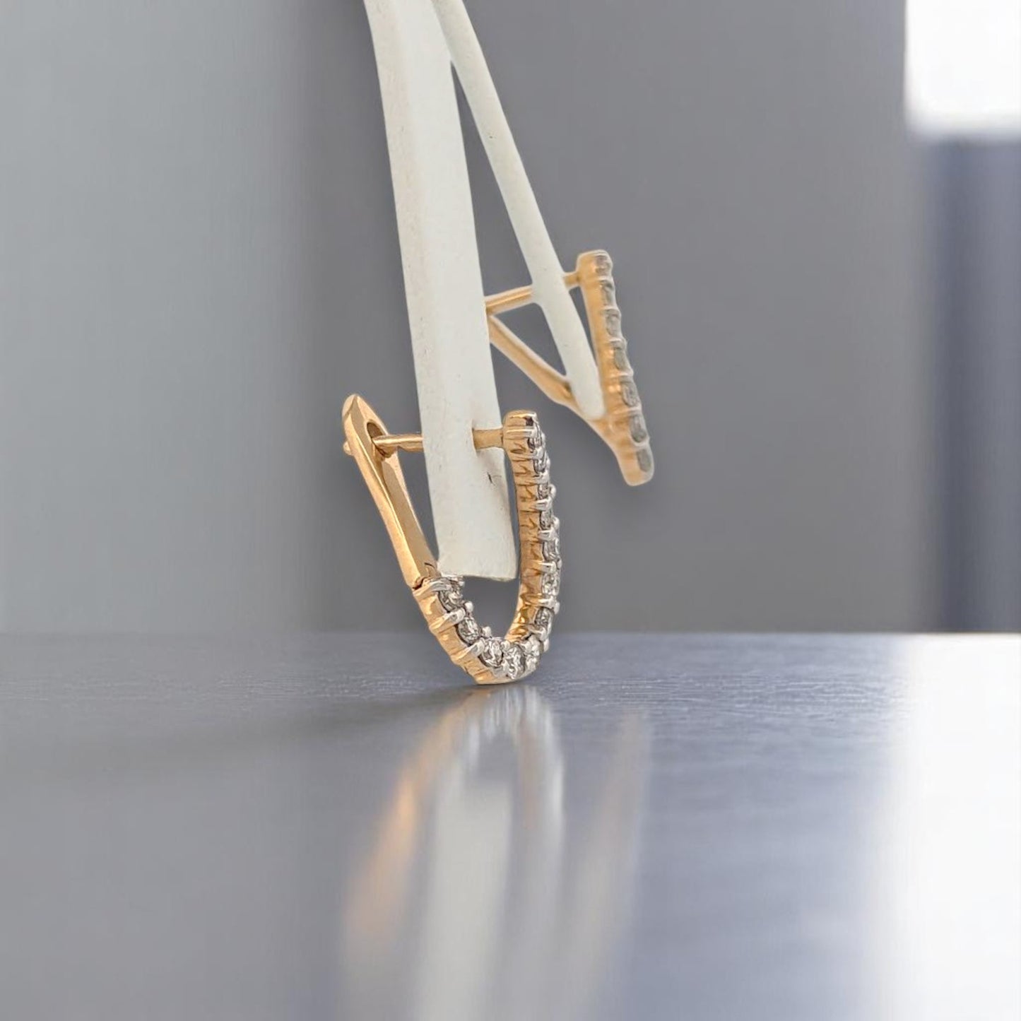 Iris | 14K Yellow Gold Diamond Earrings, 0.50 CT, Classic Stud Earrings, Dainty Gold Jewelry, Anniversary Gift, Luxury Fine Jewelry