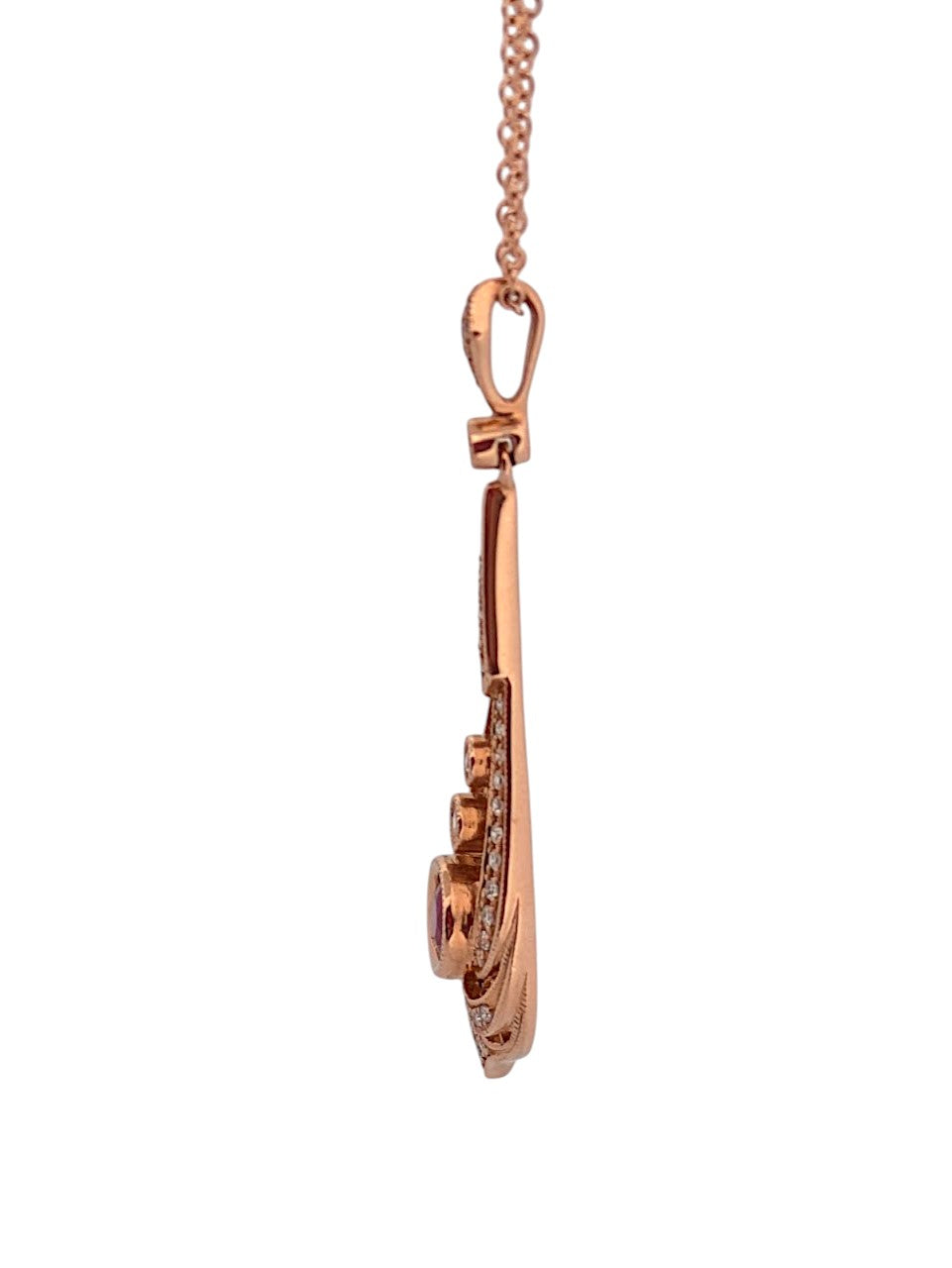 Calypso | 14K Rose Gold | Ruby and Diamond | Necklace