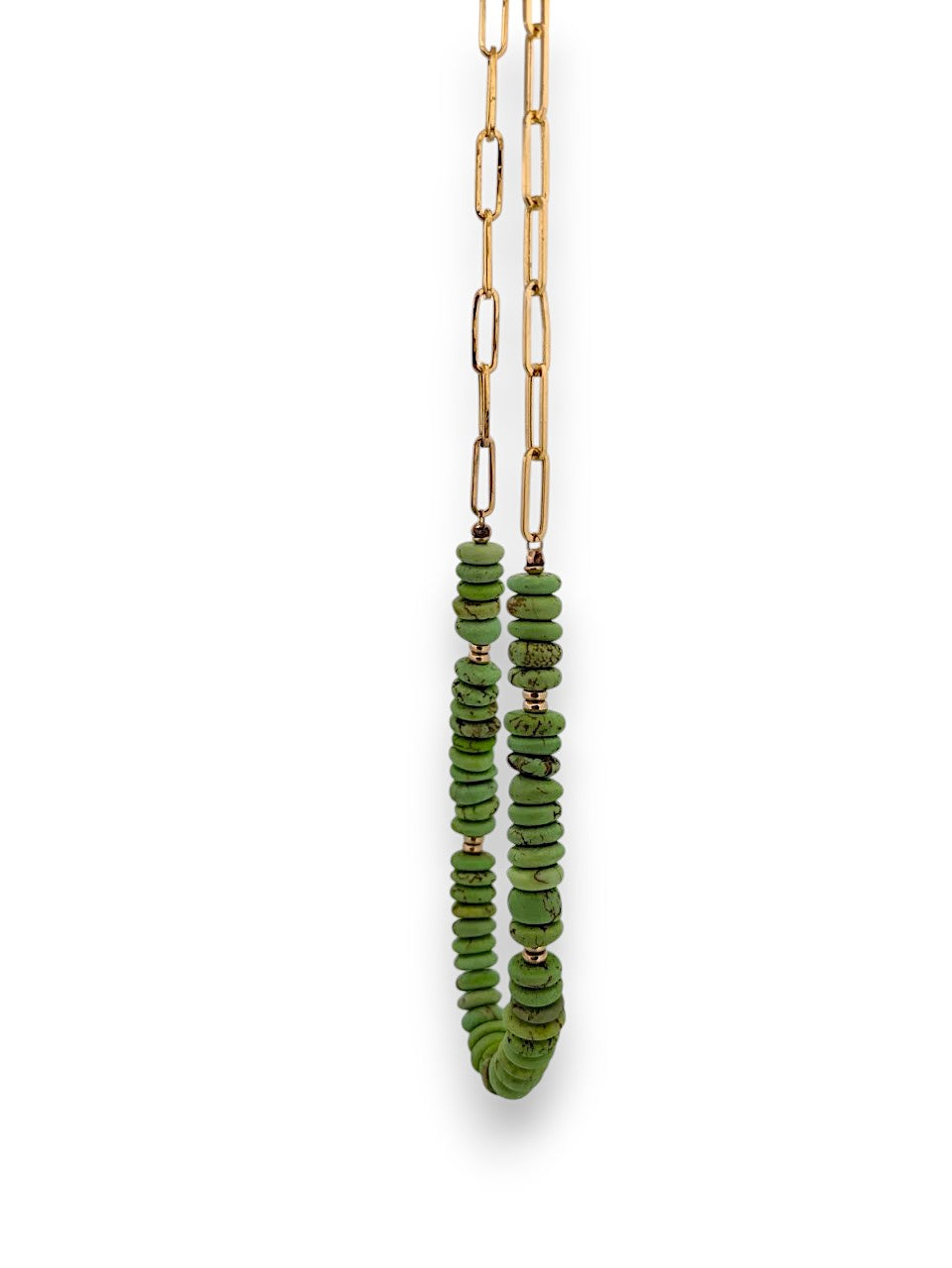 Elara | 14K Yellow Gold | Gaspeite | Necklace