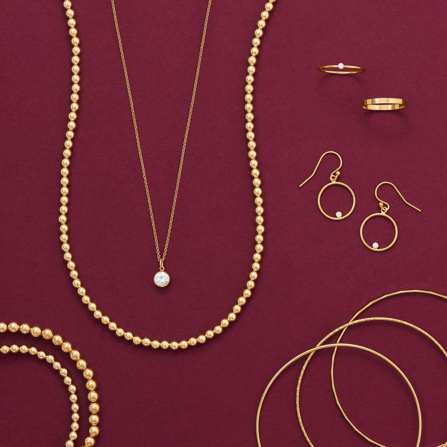 16" + 2" 4mm 14/20 Gold Filled Bead Necklace