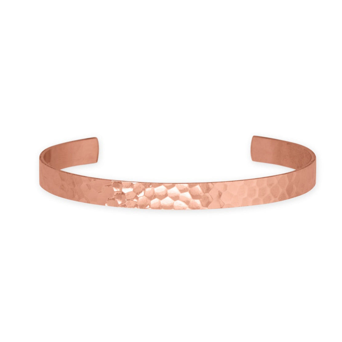 6.8mm Hammered Solid Copper Cuff Bracelet