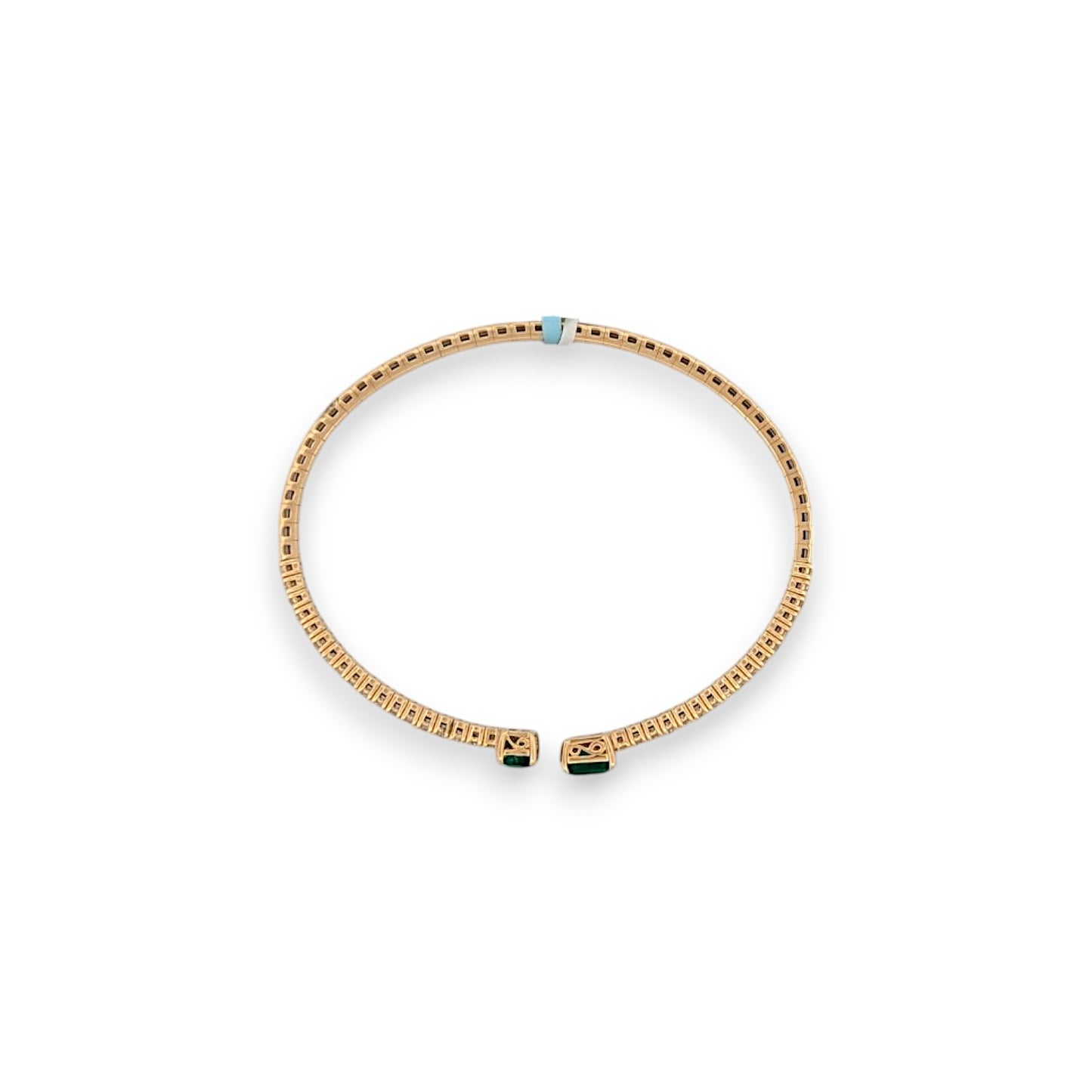 Quinn | 14K Yellow Gold Flex Bangle with 1.5 CT Natural Emeralds & 1.0 CTW Natural Round Diamonds –| Mountain Song Jewelers