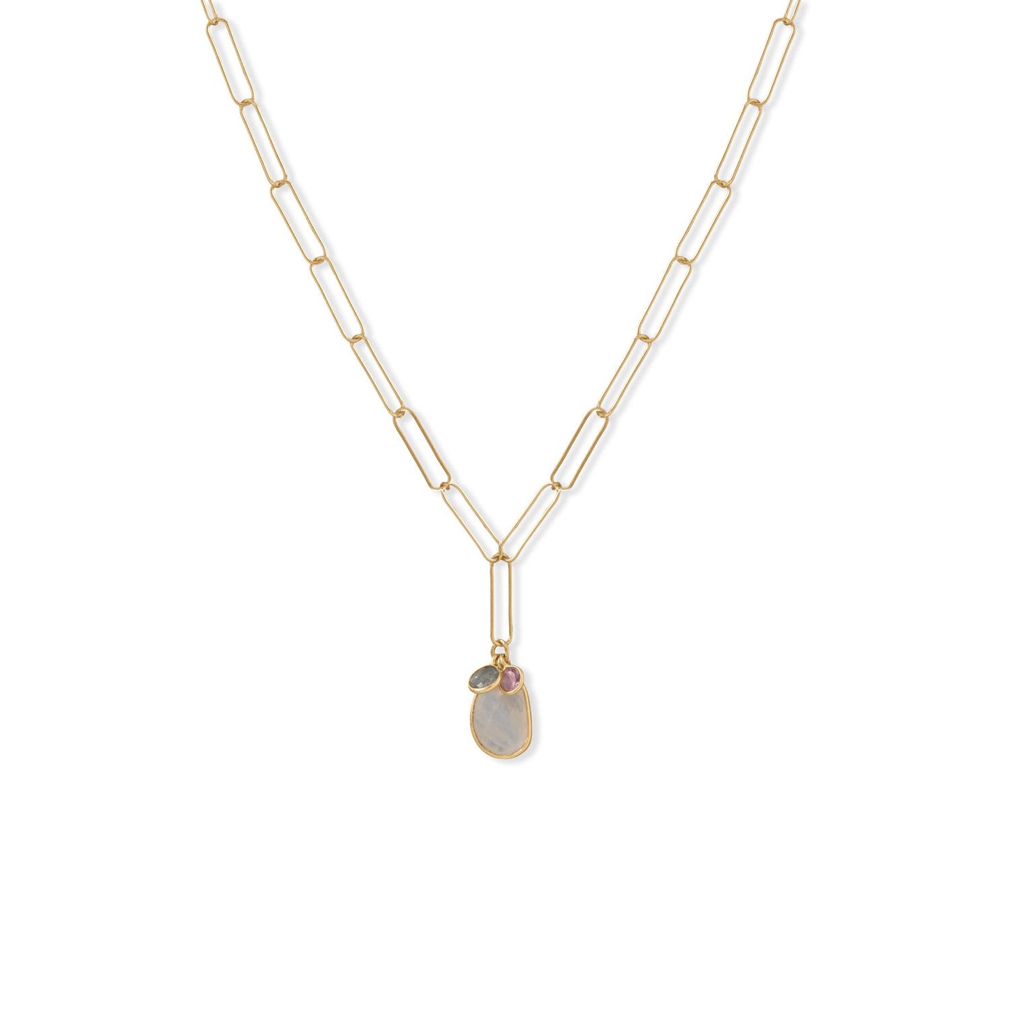 20" 14 Karat Gold Plated Charm Drop Necklace