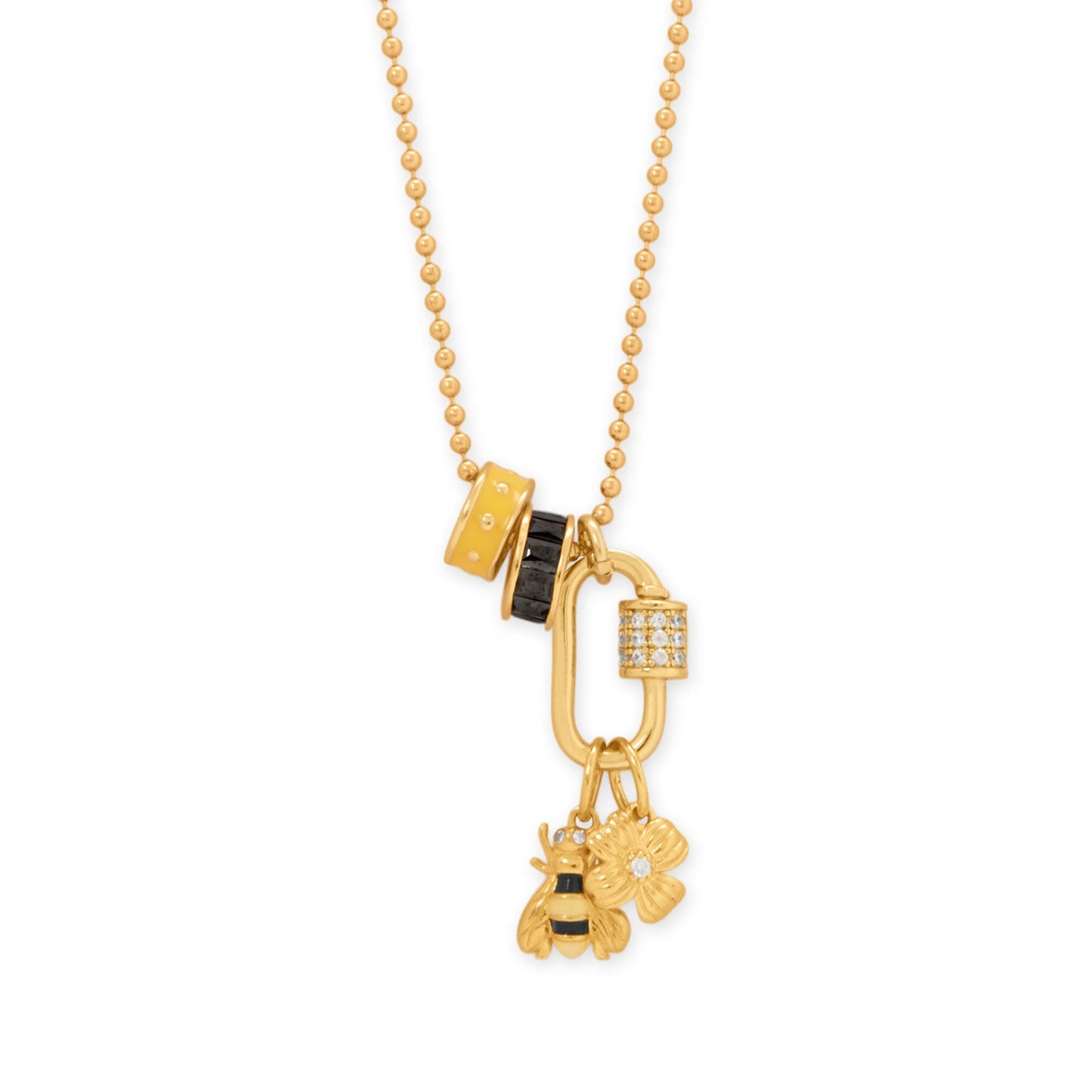 Buzzin' Beauty! 18 14 Karat Gold Plated Charm Necklace
