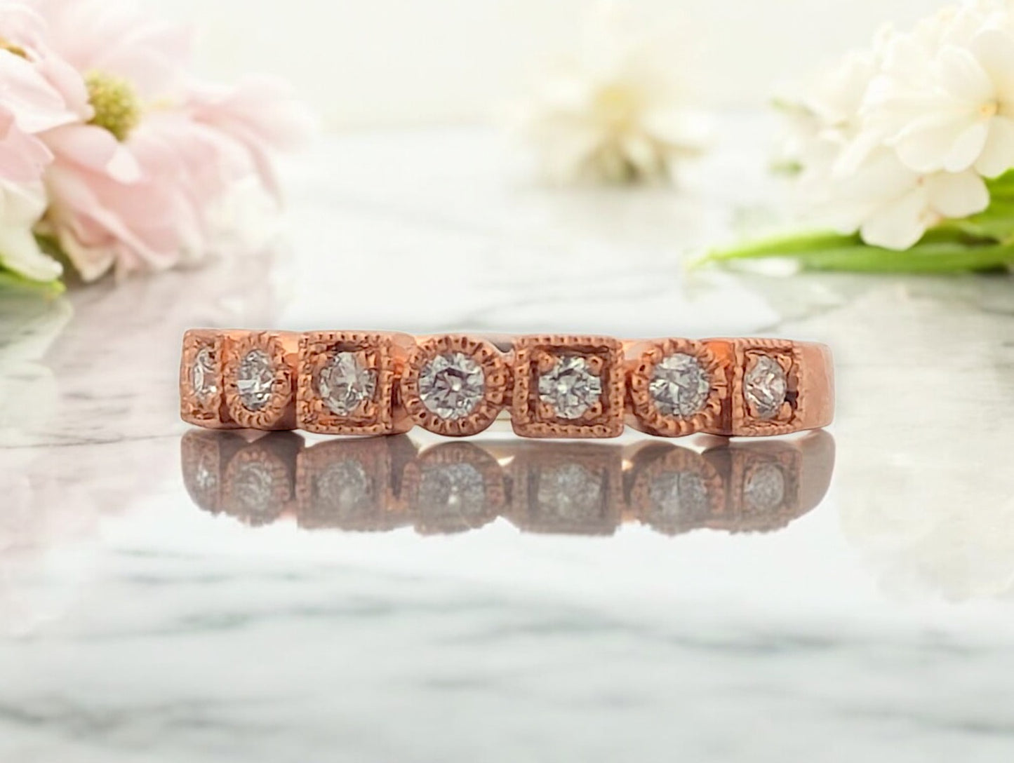 Lucinda | 10K Rose Gold | Natural Diamond | Ring
