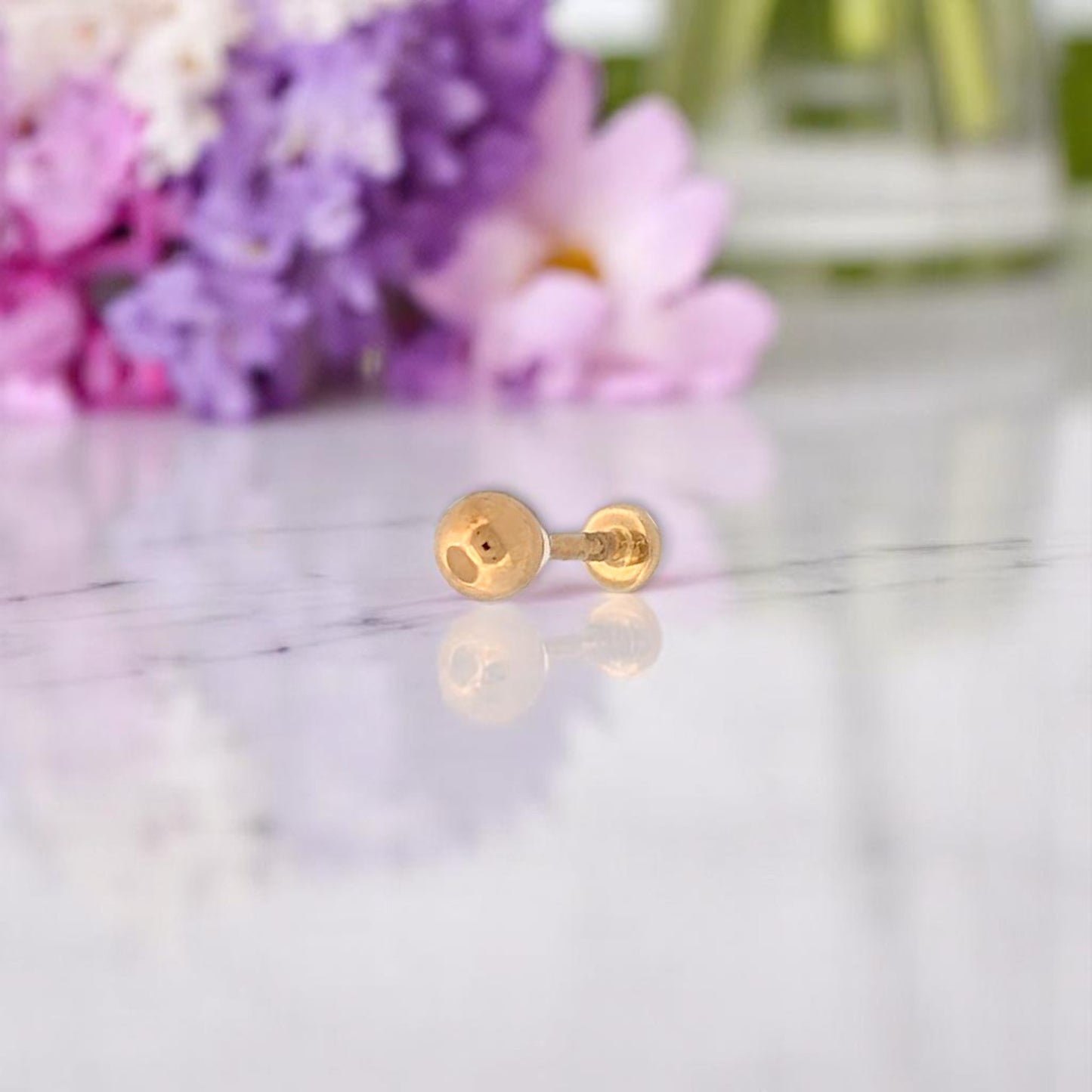 Lark Earrings | 10k Yellow Gold Dainty Earrings | Minimalist Jewelry Gift for Her