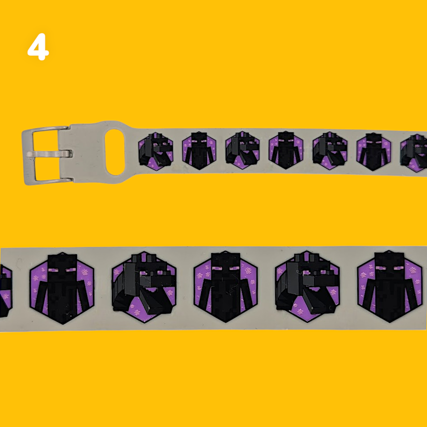 Minecraft Medical ID Bracelet, Adjustable 6'-8" Silicone & Stainless Steel, Custom Engraved Tag, Kids & Adults, Officially Licensed