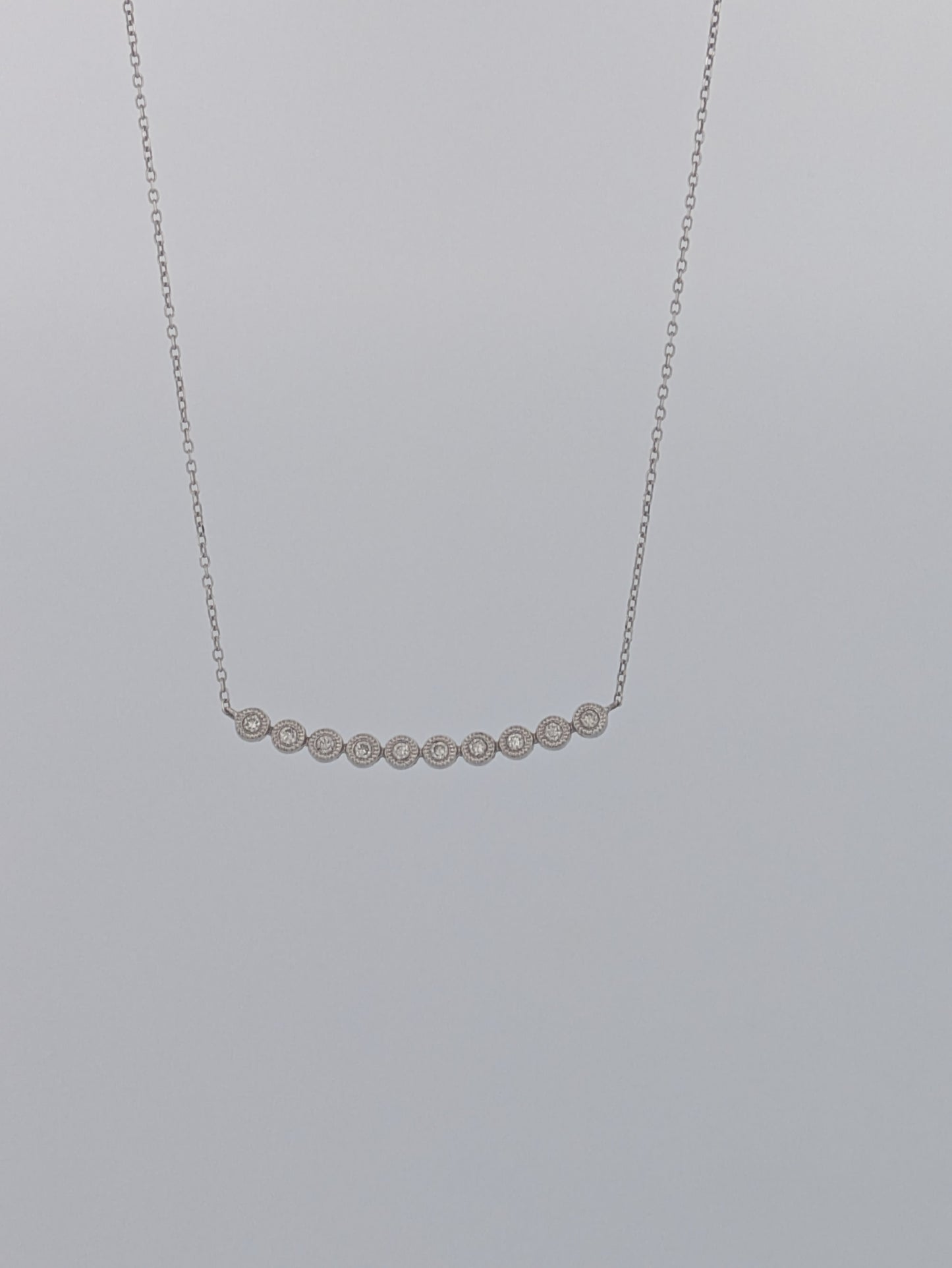 Heather | Diamond Necklace 10K White Gold, 0.17ct Diamond Pendant, Elegant Fine Jewelry, Classic Gold Necklace, Luxury Gift for Her
