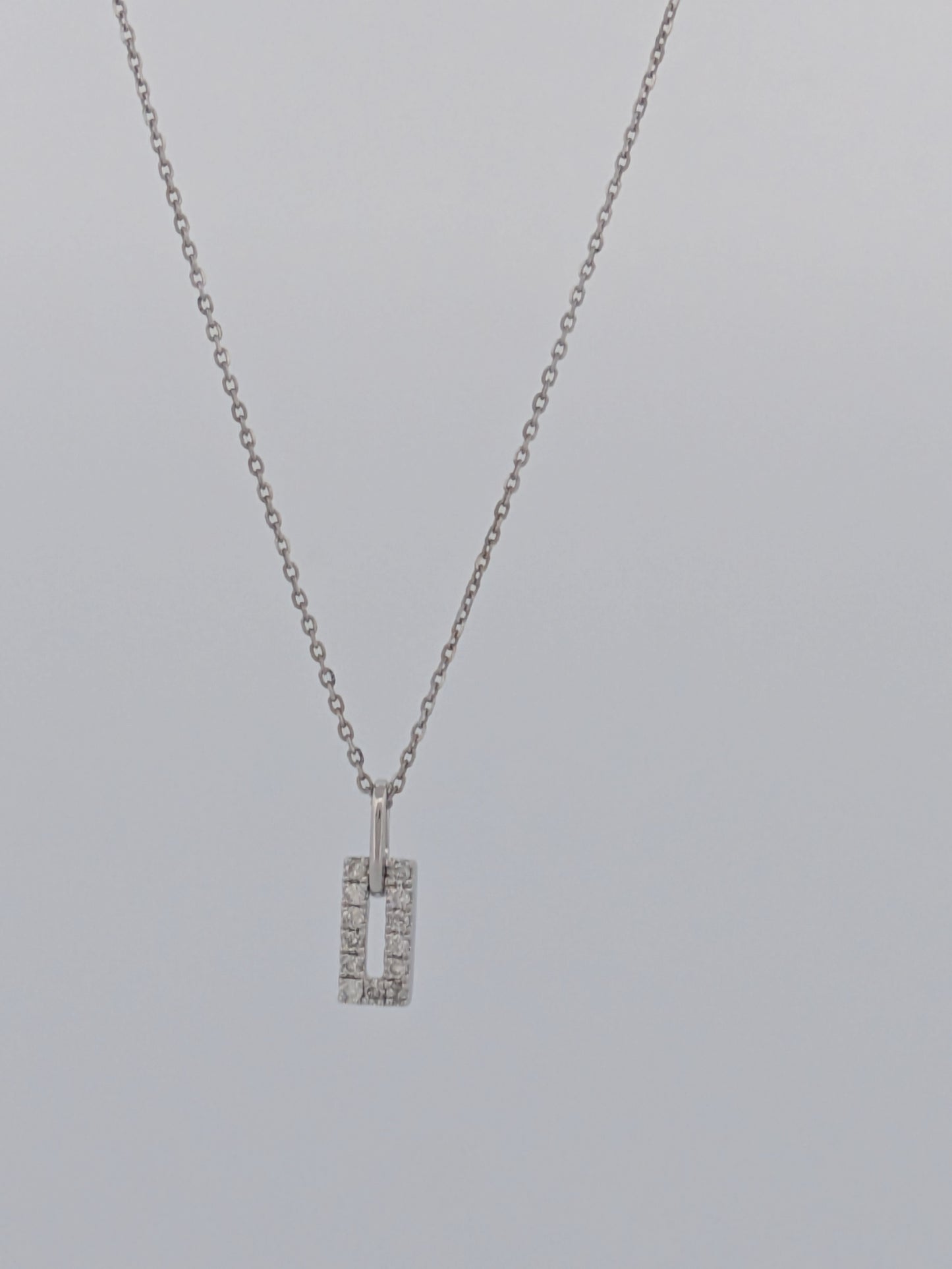 Daisy | 10K White Gold Necklace With 0.17ct Diamonds, Dainty Pendant Necklace, Minimalist Fine Jewelry, Elegant Gift For Her