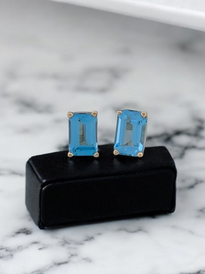 Blanche | Yellow Gold | Topaz | Earrings
