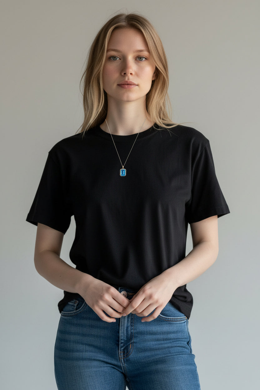 Matilda | 14K Yellow Gold | Topaz and Natural Diamond | Necklace