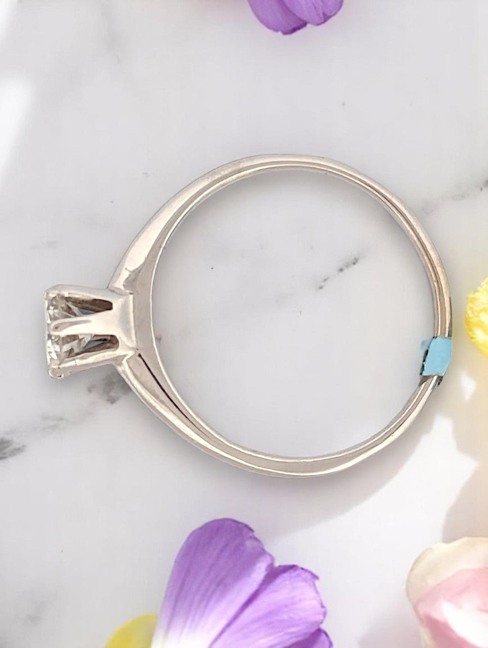 Cayenne Ring | 14k White Gold Diamond Ring | 0.46ct Sparkling Jewelry | Size 5.75, Elegant Gift for Her