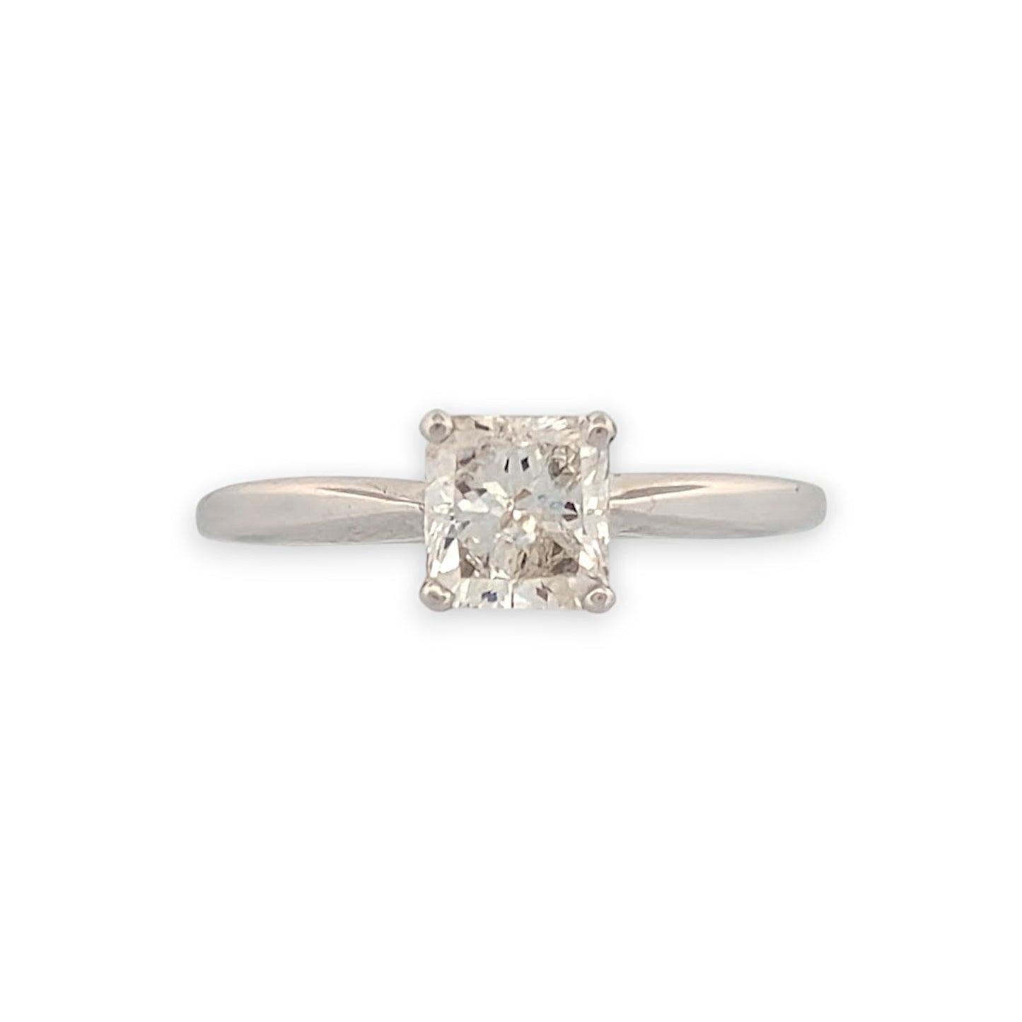 Harriet | 14K White Gold Diamond Ring, 0.90 CT, Size 6.25, Elegant Engagement Ring, Minimalist Wedding Band, Anniversary Gift