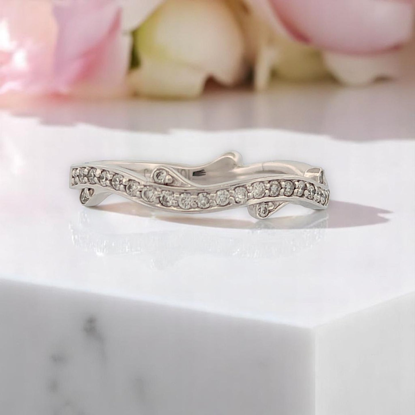 Jemina | 10K White Gold Diamond Ring, 0.33 CT Diamond, Size 7, Dainty Engagement Ring, Minimalist Fine Jewelry, Gift for Her