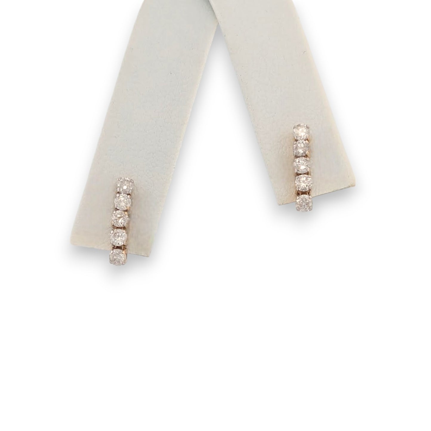 Chrys | 14K Yellow Gold Earrings With 0.50ct Diamonds, Elegant Minimalist Stud Earrings, Dainty Gold Jewelry, Perfect Gift For Her