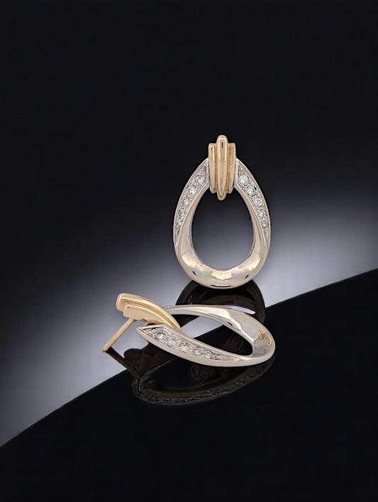 Jasmine | 14K Yellow Gold Diamond Earrings | Elegant Fine Jewelry With Natural Diamonds | Classic Gift For Her