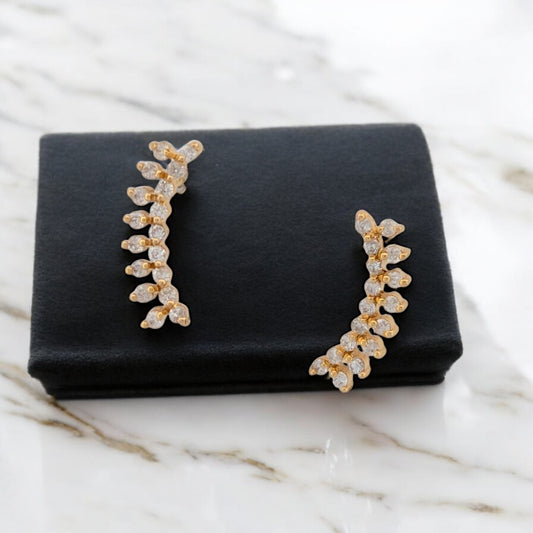 Sloane | 14K Yellow Gold Post Earrings with .23 CTW Natural Round Diamonds – Minimalist Gold Studs for Everyday Wear or Gift