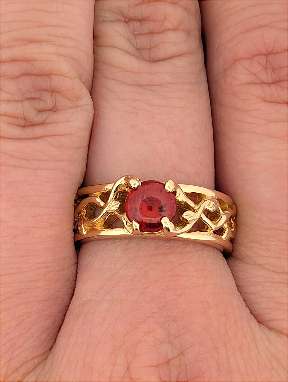 Sade | 14k Yellow Gold Ruby Ring | Single Stone Ruby Simple Setting Engagement Ring | Gold Ruby Ring | Gift for Her | Engagement Ring