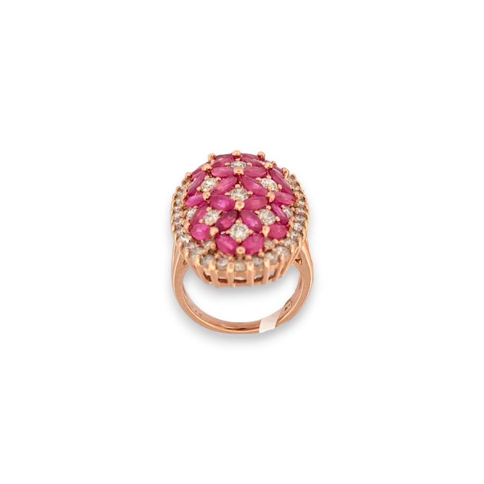 Lorrice | 14k Yellow Gold | Ruby and Diamond | Ring