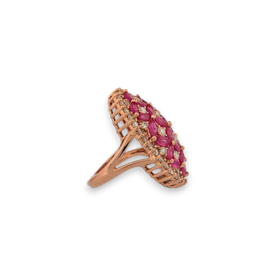 Lorrice | 14k Yellow Gold | Ruby and Diamond | Ring