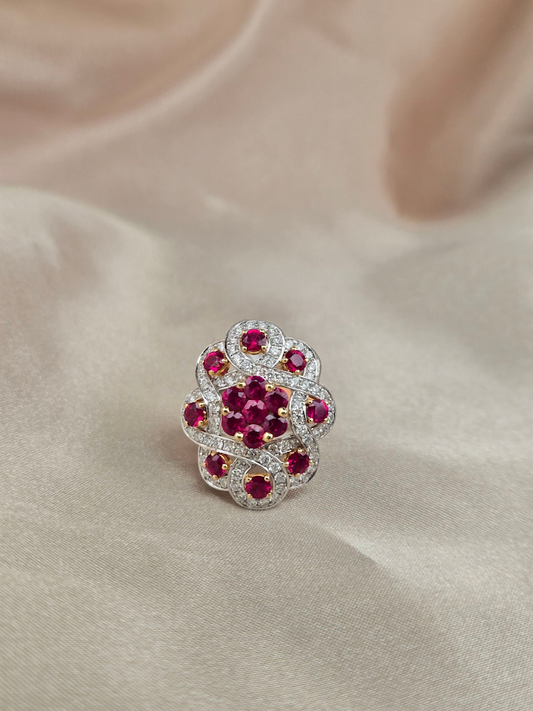 Kelley | 18k White Gold | Ruby | Diamond | Ring