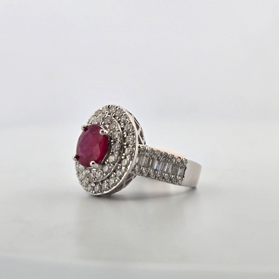 Kimberly | 14k White Gold | Ruby | Diamond | Ring