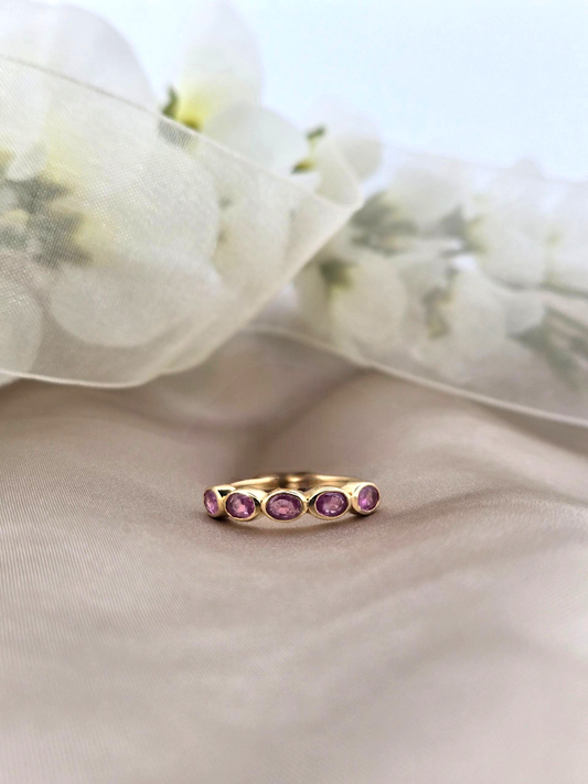 Leyannah | 14k Yellow Gold | Pink Sapphire | Ring