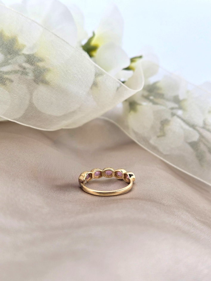 Leyannah | 14k Yellow Gold | Pink Sapphire | Ring