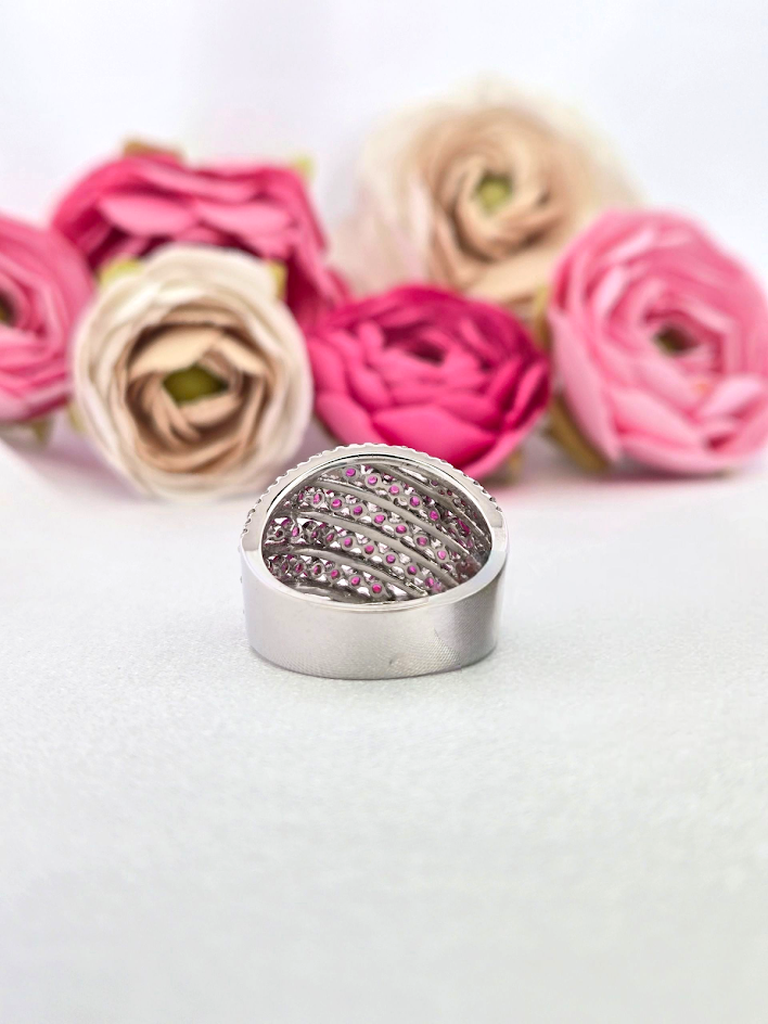 Sarah | 14k White Gold | Ruby | Diamond | Ring