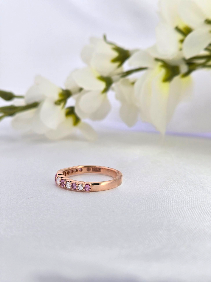 Lana | 14k Yellow Gold | Pink Sapphire | Diamond | Ring