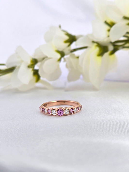 Lana | 14k Yellow Gold | Pink Sapphire | Diamond | Ring