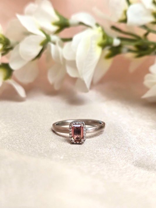 Janis | 14k White Gold | Pink Tourmaline | Ring