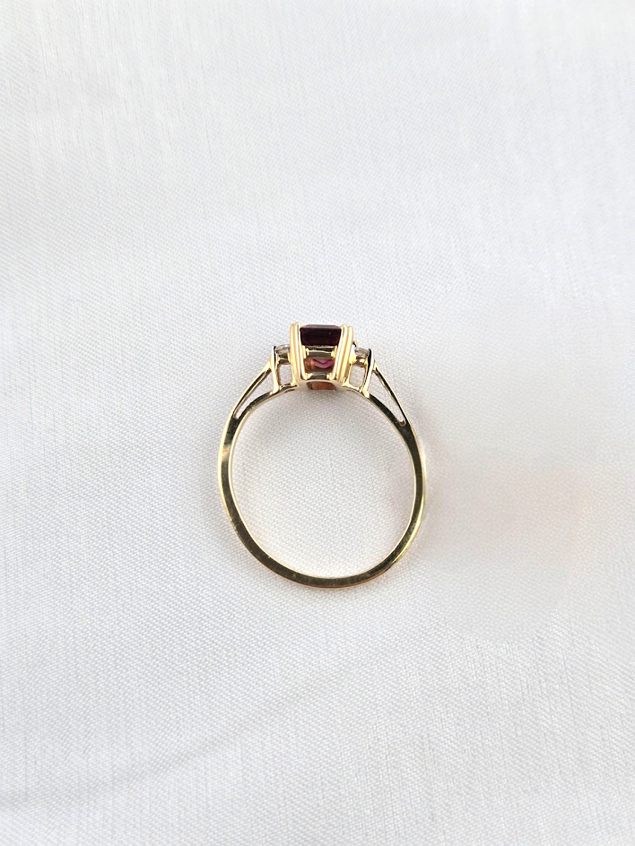 Virginia | 10k Yellow Gold | Pink Tourmaline | Diamond | Ring