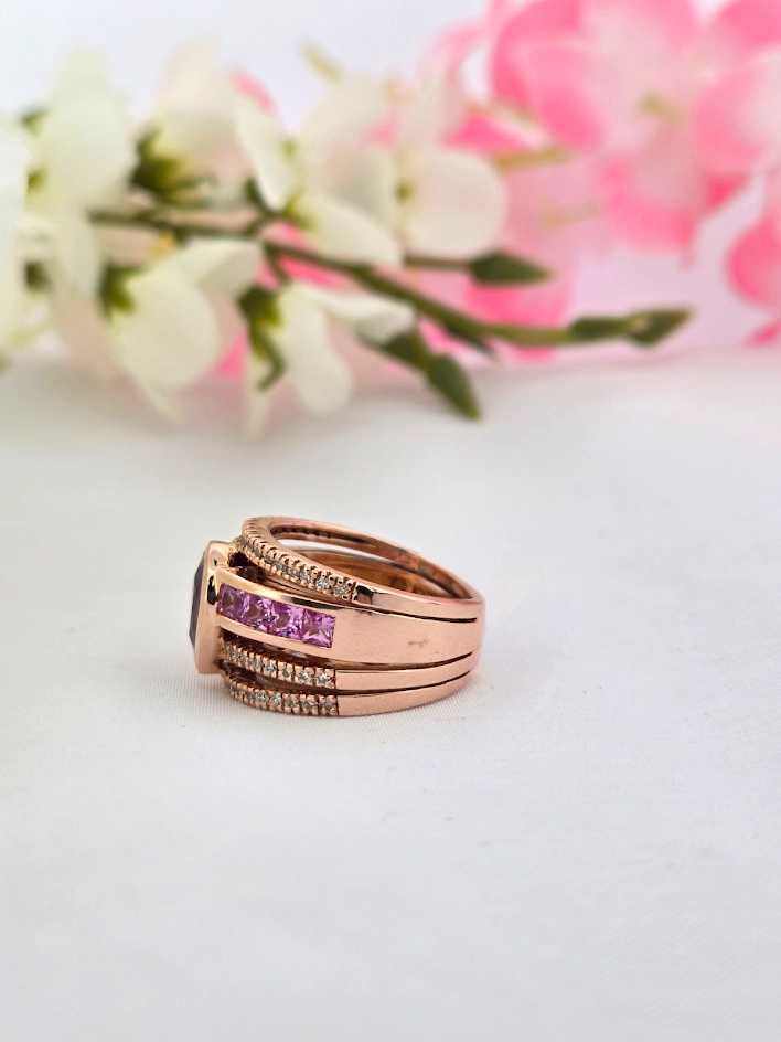 Cassie | 14k Rose Gold | Ruby | Diamond