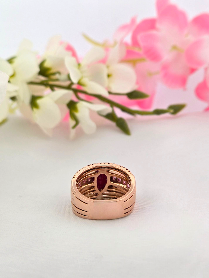 Cassie | 14k Rose Gold | Ruby | Diamond