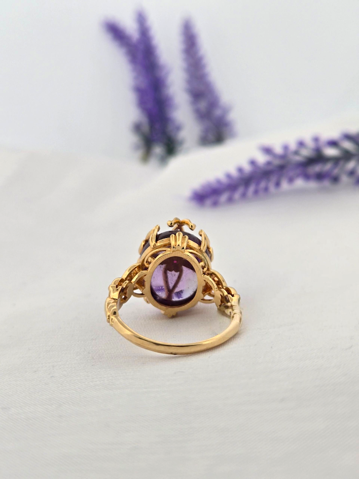 Estella | 18k Yellow Gold | Amethyst | Ruby | Ring
