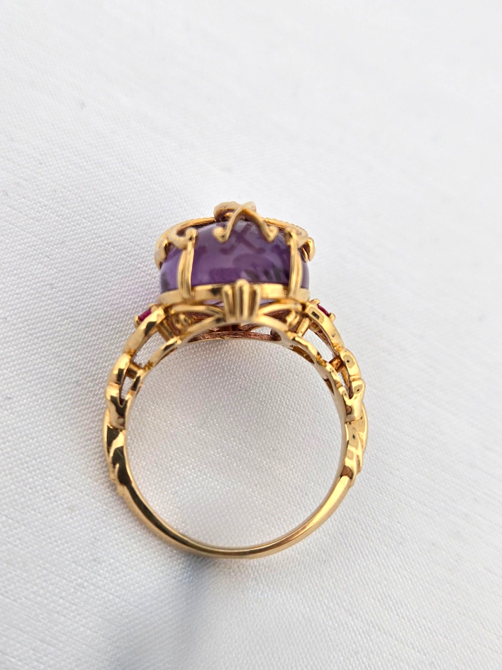 Estella | 18k Yellow Gold | Amethyst | Ruby | Ring
