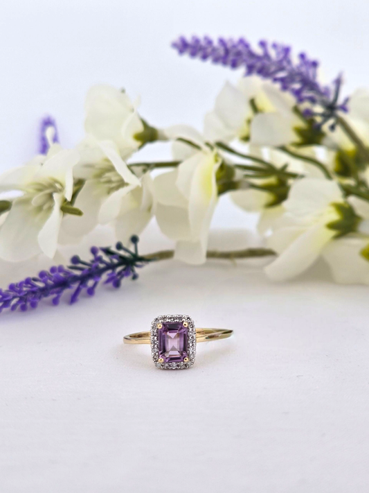 Brooke | 10k Yellow Gold | Amethyst | Diamond | Ring