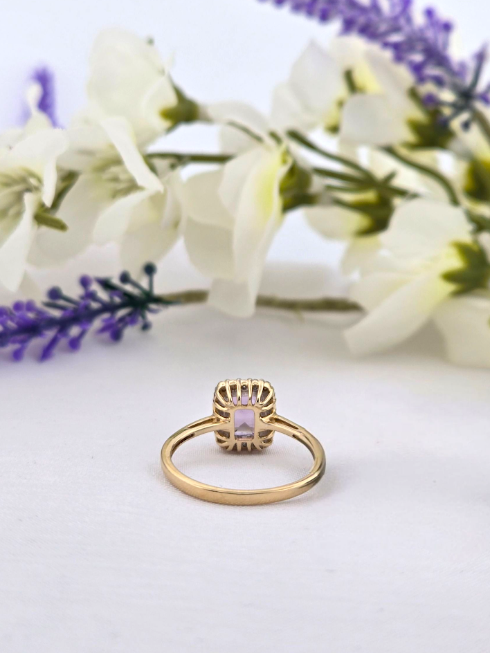 Brooke | 10k Yellow Gold | Amethyst | Diamond | Ring
