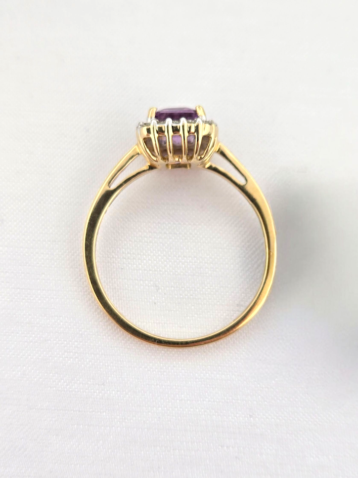 Brooke | 10k Yellow Gold | Amethyst | Diamond | Ring