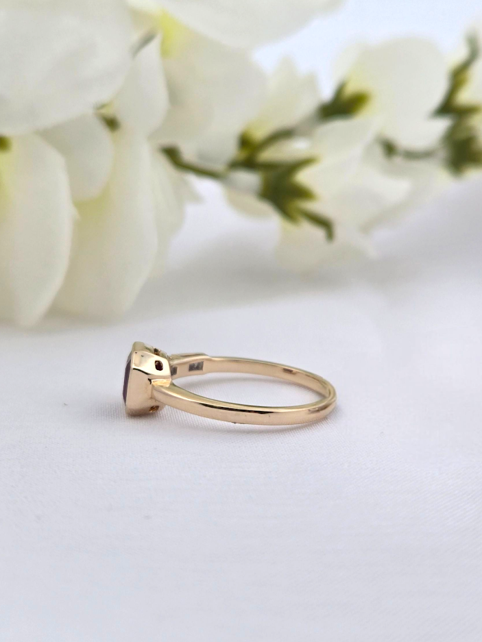 Darci | 10K Yellow Gold | Ruby | Natural Diamond | Ring