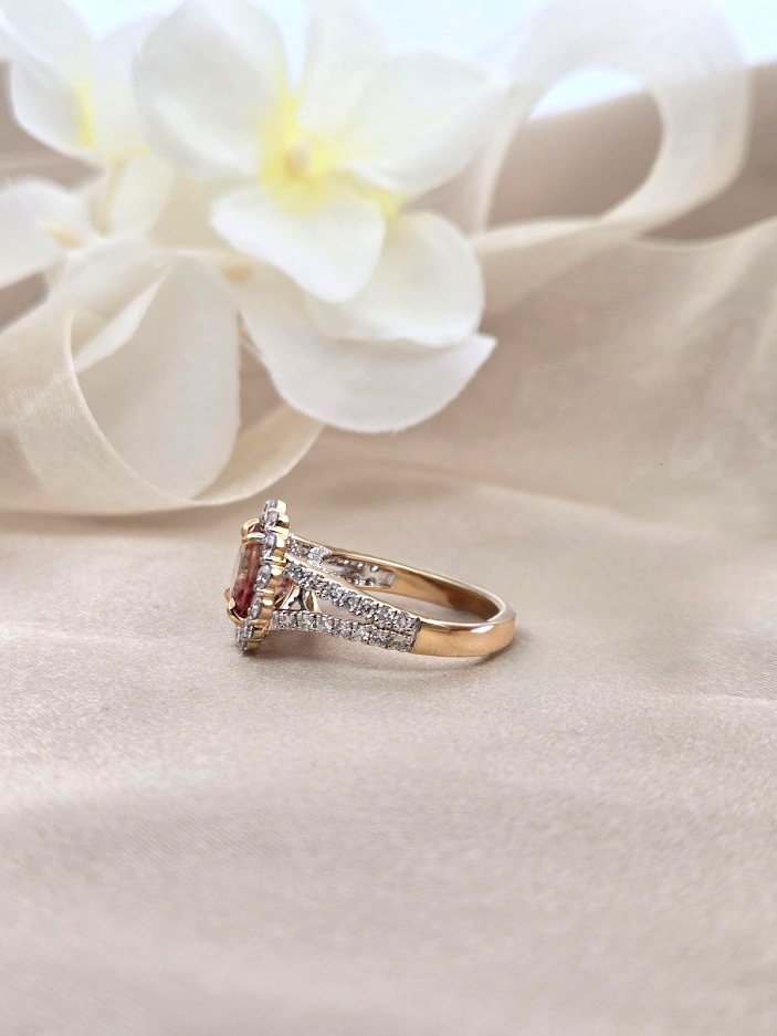 Sandy | 14K Yellow Gold | Sunstone | Diamonds | Ring