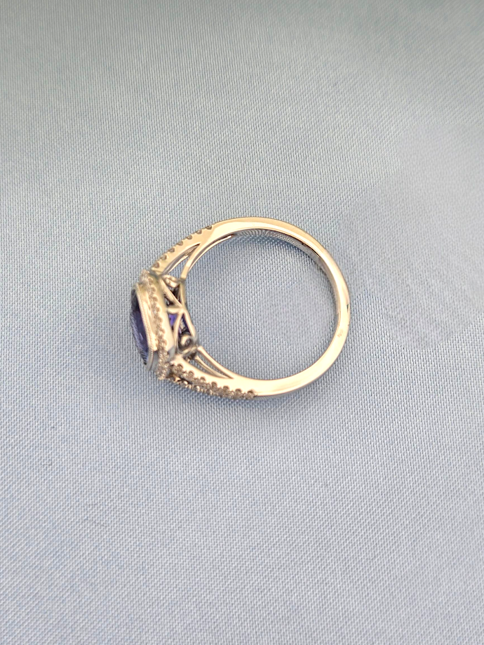 Alice | 14k White Gold | Tanzanite | Diamonds | Ring